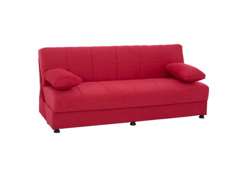 Καναπές κρεβάτι 3Θ σε κόκκινο χρώμα 192x74x82 εκ.