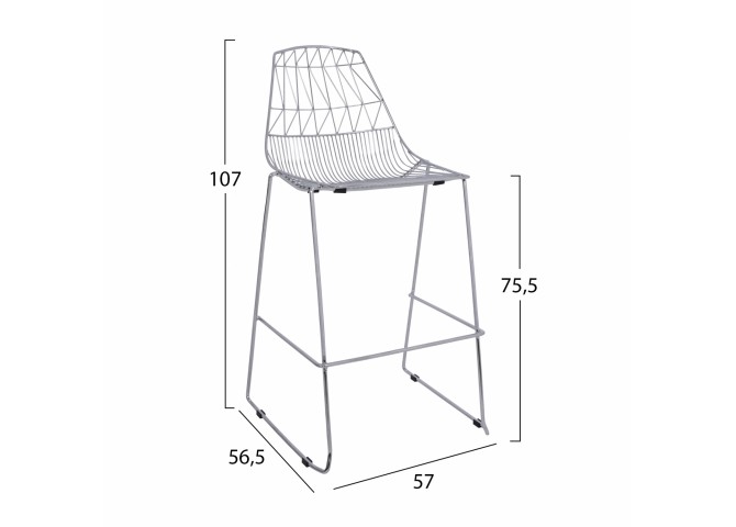 ΣΚΑΜΠΩ BAR ΜΕΤΑΛΛΙΚΟ 57x56,5x107εκ