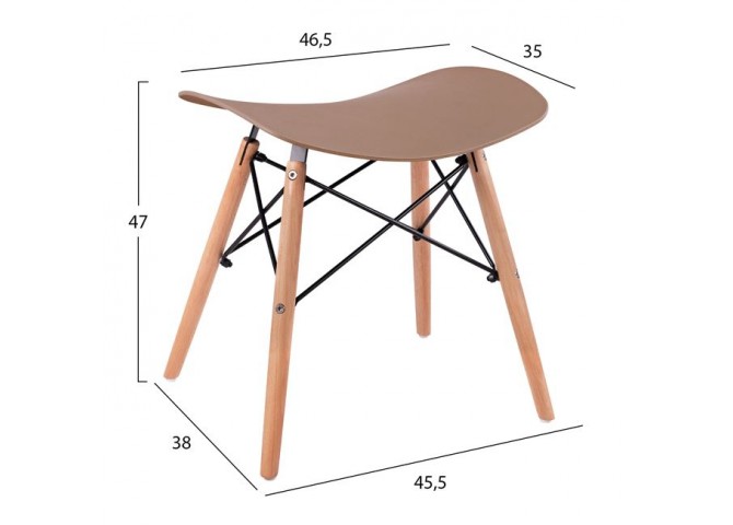 ΣΚΑΜΠΟ ΞΥΛΙΝΑ ΠΟΔΙΑ ΚΑΠΟΥΤΣΙΝΟ 46,5x35x47εκ