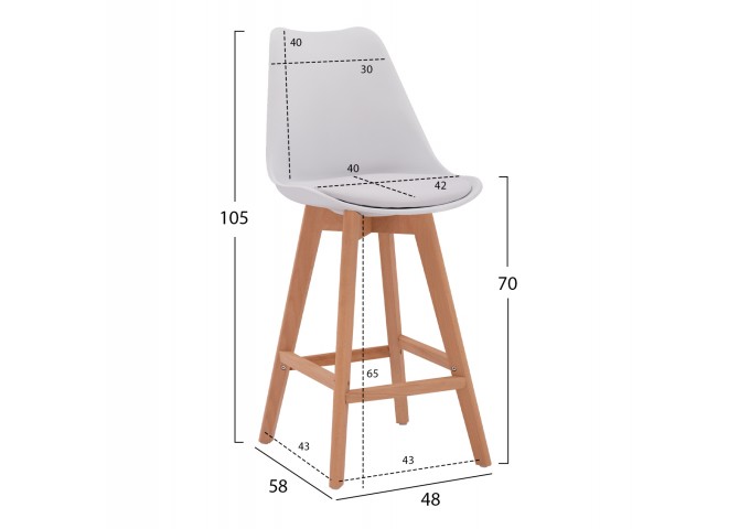 ΣΚΑΜΠΟ ΜΠΑΡ ΣΕ ΛΕΥΚΟ 47,5x55x105Yεκ.