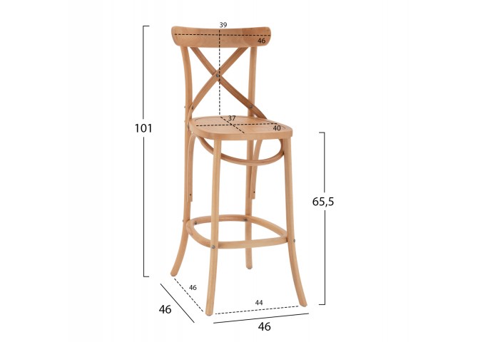 ΣΚΑΜΠΟ ΞΥΛΙΝΟ ΑΠΟ ΟΞΙΑ ΦΥΣΙΚΟ ΜΕ PLYWOOD ΚΑΘΙΣΜΑ 46x46x109Υεκ.