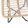 ΤΡΑΠΕΖΙ ΜΕΤΑΛΛΙΚΟ HM5717 ΜΕ WICKER ΜΠΕΖ 50x50x48,5 εκ.