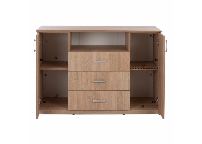 ΜΠΟΥΦΕΣ ΜΕ 2 ΝΤΟΥΛΑΠΙΑ Κ 3 ΣΥΡΤΑΡΙΑ SONAMA OAK  HM2430 120X45X85Yεκ.