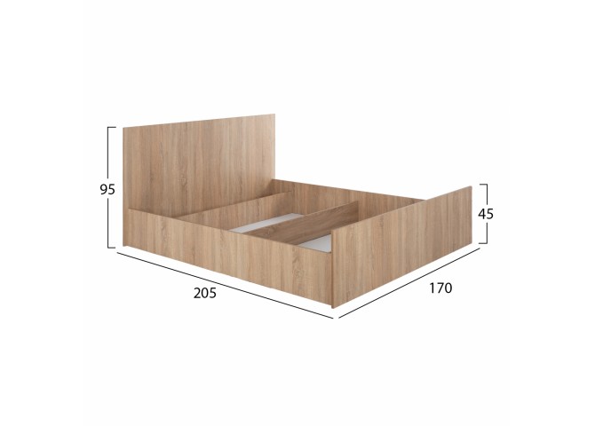 ΚΡΕΒΑΤΙ 170X205 SONAMA OAK HM2432