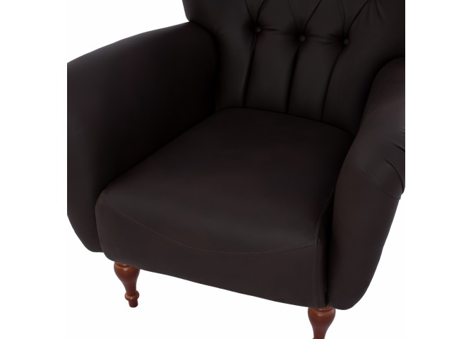 ΠΟΛΥΘΡΟΝΑ ΜΠΕΡΖΕΡΑ Τ. CHESTERFIELD ΣΕ ΧΡΩΜΑ ΚΑΦΕ HM9217.03 87x88x100 εκ.