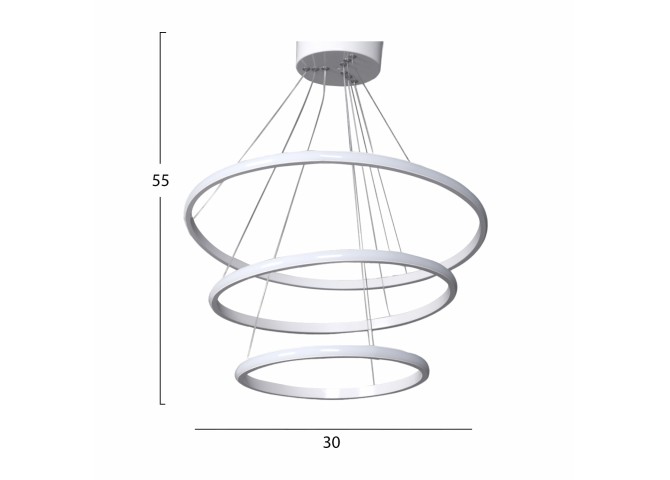 ΦΩΤΙΣΤΙΚΟ ΟΡΟΦΗΣ LED ΛΕΥΚΟ HM7510.01 30x28x55 εκ.