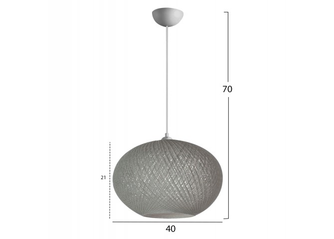 ΦΩΤΙΣΤΙΚΟ ΟΡΟΦΗΣ ΓΚΡΙ Φ40Χ70Υεκ. HM7624.01