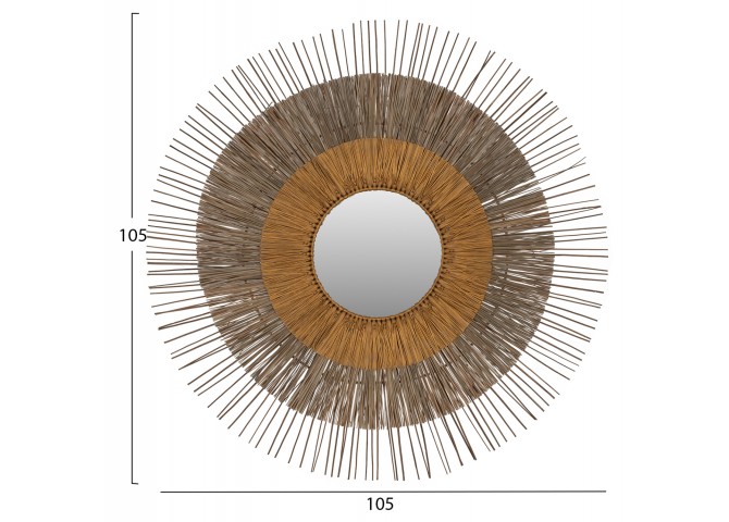 ΚΑΘΡΕΠΤΗΣ ΜΕ ΠΛΑΙΣΙΟ MENDONG GRASS Φ105εκ ΣΕ ΧΡΩΜΑ ΦΥΣΙΚΟ ΧΡΥΣΟ HM7798