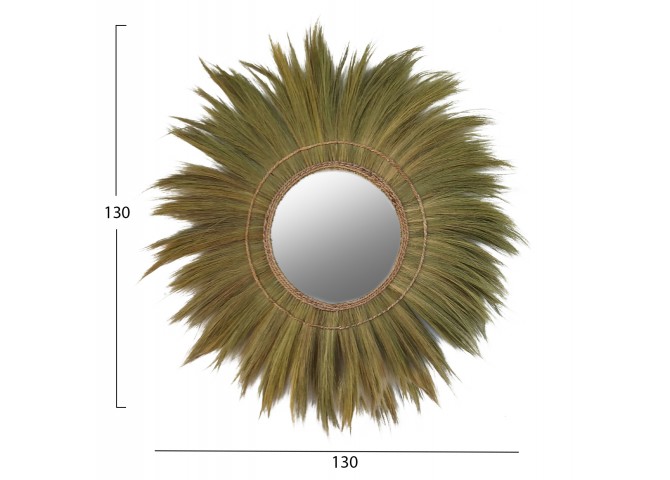 ΚΑΘΡΕΠΤΗΣ ΤΟΙΧΟY ΣΤΡΟΓΓΥΛΟΣ ΠΛΑΙΣΙΟ ΙΝΕΣ ΜΠΑΝΑΝΑΣ ΣΕ ΦΥΣΙΚΟ 130x4x130Υεκ.HM7734