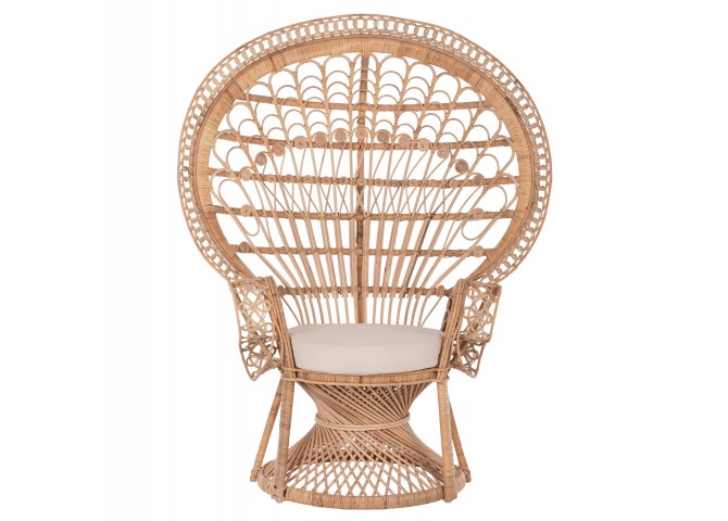 ΠΟΛΥΘΡΟΝΑ ROYAL PEACOCK ΑΠΟ BAMBOO ΜΕ ΜΑΞΙΛΑΡΙ 134X65X170Yεκ.HM9342