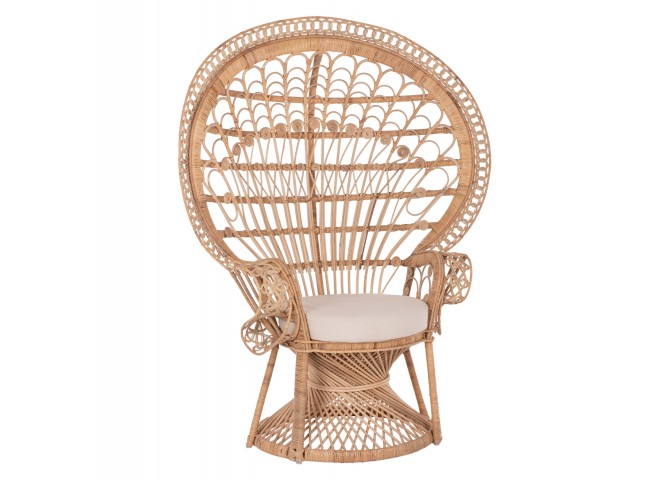 ΠΟΛΥΘΡΟΝΑ ROYAL PEACOCK ΑΠΟ BAMBOO ΜΕ ΜΑΞΙΛΑΡΙ 134X65X170Yεκ.HM9342