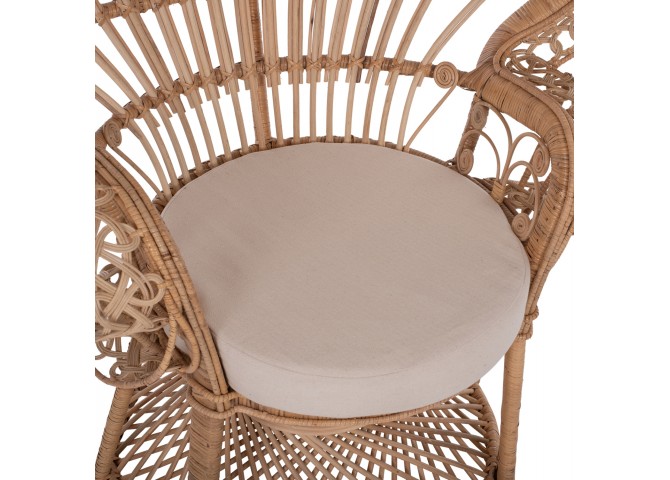 ΠΟΛΥΘΡΟΝΑ ROYAL PEACOCK ΑΠΟ BAMBOO ΜΕ ΜΑΞΙΛΑΡΙ 134X65X170Yεκ.HM9342