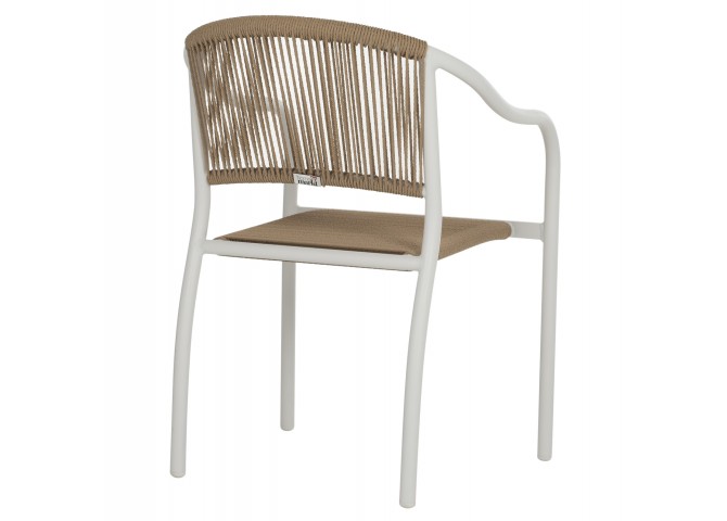 ΠΟΛΥΘΡΟΝΑ ΑΛΟΥΜΙΝΙΟΥ ΛΕΥΚΟ ΜΕ PE RATTAN WICKER HM5856.01 57x63x80Yεκ.