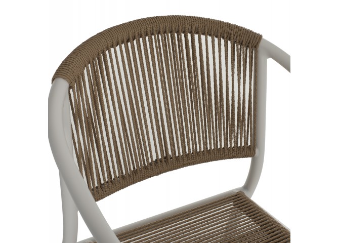 ΠΟΛΥΘΡΟΝΑ ΑΛΟΥΜΙΝΙΟΥ ΛΕΥΚΟ ΜΕ PE RATTAN WICKER HM5856.01 57x63x80Yεκ.