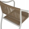 ΠΟΛΥΘΡΟΝΑ ΑΛΟΥΜΙΝΙΟΥ ΛΕΥΚΟ ΜΕ PE RATTAN WICKER HM5856.01 57x63x80Yεκ.