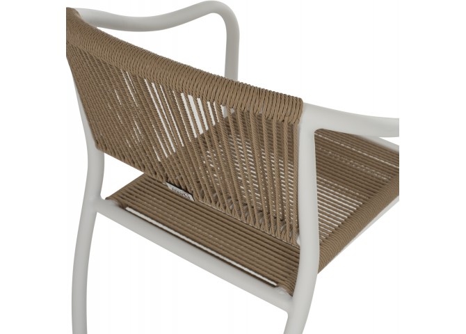 ΠΟΛΥΘΡΟΝΑ ΑΛΟΥΜΙΝΙΟΥ ΛΕΥΚΟ ΜΕ PE RATTAN WICKER HM5856.01 57x63x80Yεκ.