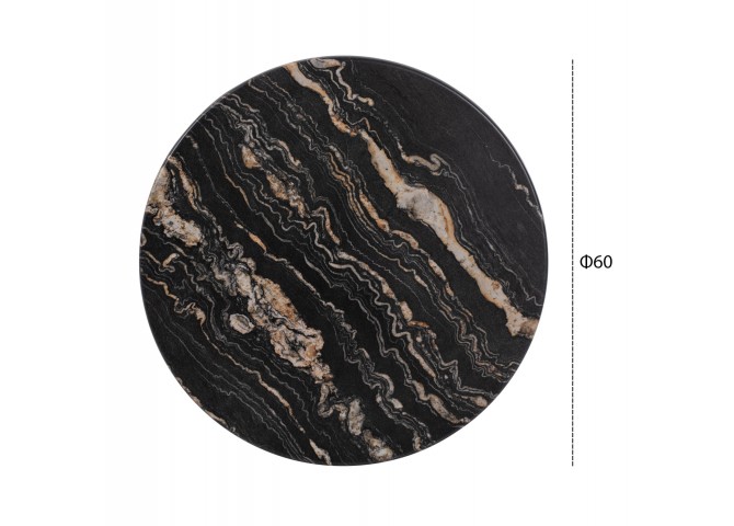 ΕΠΙΦΑΝΕΙΑ ΤΡΑΠΕΖΙΟΥ ΣΤΡΟΓΓΥΛΗ 5787 WERZALIT Φ60 BLACK GOLD MARBLE HM5227.15