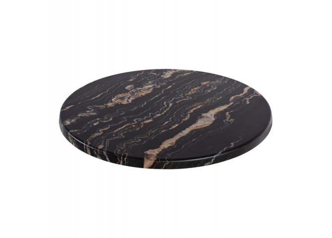 ΕΠΙΦΑΝΕΙΑ ΤΡΑΠΕΖΙΟΥ ΣΤΡΟΓΓΥΛΗ 5787 WERZALIT Φ60 BLACK GOLD MARBLE HM5227.15