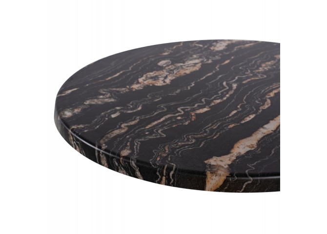 ΕΠΙΦΑΝΕΙΑ ΤΡΑΠΕΖΙΟΥ ΣΤΡΟΓΓΥΛΗ 5787 WERZALIT Φ60 BLACK GOLD MARBLE HM5227.15