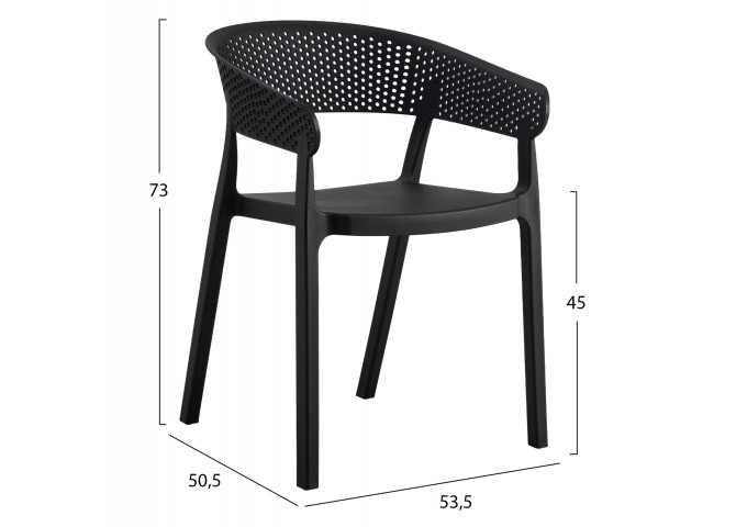 ΠΟΛΥΘΡΟΝΑ ΠΟΛΥΠΡΟΠΥΛΕΝΙΟΥ ΜΑΥΡΗ HM5941.02 53,5x50,5x73Υ εκ.