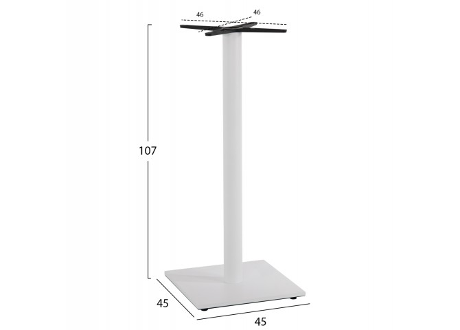 ΒΑΣΗ ΜΠΑΡ ΜΕΤΑΛΛΙΚΗ ΛΕΥΚΗ ΜΑΤ 45Χ45Χ107Yεκ. ΜΕ ΡΕΓΟΥΛΑΤΟΡΟΥΣ HM439.02