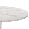 ΤΡΑΠΕΖΙ ΤΡΑΠΕΖΑΡΙΑΣ ΣΤΡΟΓΓΥΛΟ WHITE MARBLE HM9422.01 Φ120x74Yεκ.