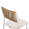 ΚΑΡΕΚΛΑ ΑΛΟΥΜΙΝΙΟΥ ΛΕΥΚΗ ΜΠΕΖ RATTAN & TEXTLINE HM5921.02 46x55,5x83 εκ.