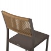 ΚΑΡΕΚΛΑ ΑΛΟΥΜΙΝΙΟΥ ΣΑΜΠΑΝΙ ΜΕ RATTAN & TEXTLINE HM5921.03 46x55,5x83 εκ.