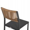 ΚΑΡΕΚΛΑ ΑΛΟΥΜΙΝΙΟΥ ΑΝΘΡΑΚΙ ΜΕ RATTAN ΚΑΙ TEXTLINE HM5921.01 46x55,5x83 εκ.