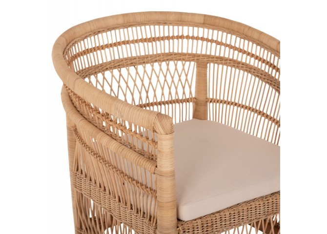 ΠΟΛΥΘΡΟΝΑ HM9635.04 ΞΥΛΟ ΜΑΟΝΙ ΕΠΕΝΔΥΣΗ RATTAN ΛΕΥΚΟ ΜΑΞΙΛΑΡΙ ΚΑΘΙΣΜΑΤΟΣ 80x70x86Υεκ.