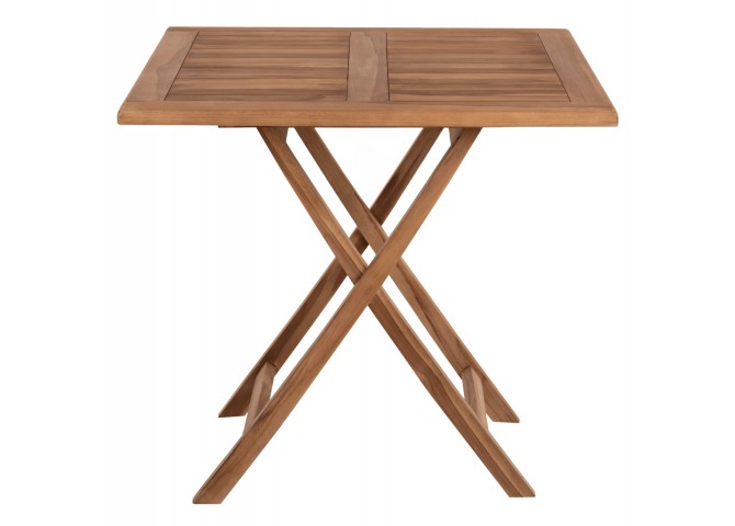 ΤΡΑΠΕΖΙ ΤΕΤΡΑΓΩΝΟ KENDALL ΠΤΥΣΣΟΜΕΝΟ HM9544 TEAK ΣΕ ΦΥΣΙΚΟ ΧΡΩΜΑ 80x80x75Yεκ.