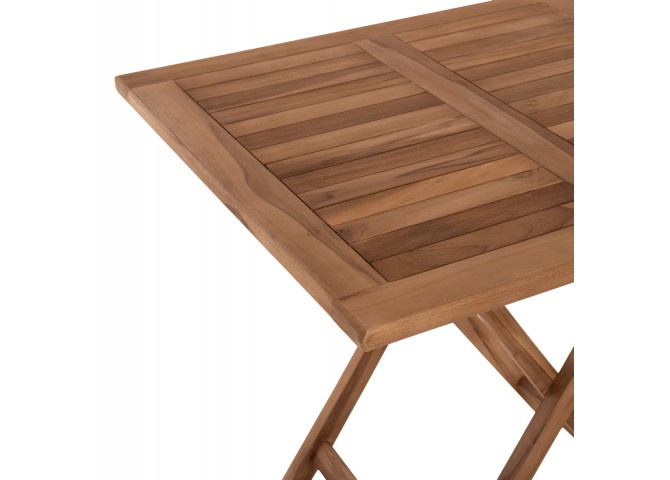 ΤΡΑΠΕΖΙ ΤΕΤΡΑΓΩΝΟ KENDALL ΠΤΥΣΣΟΜΕΝΟ HM9544 TEAK ΣΕ ΦΥΣΙΚΟ ΧΡΩΜΑ 80x80x75Yεκ.