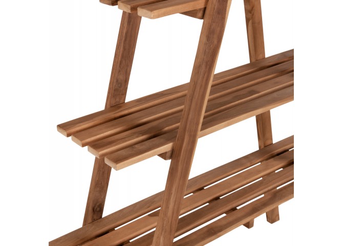 ΒΙΒΛΙΟΘΗΚΗ STAM HM7895 TEAK ΞΥΛΟ ΣΕ ΦΥΣΙΚΟ ΧΡΩΜΑ 120x33x180Y εκ.