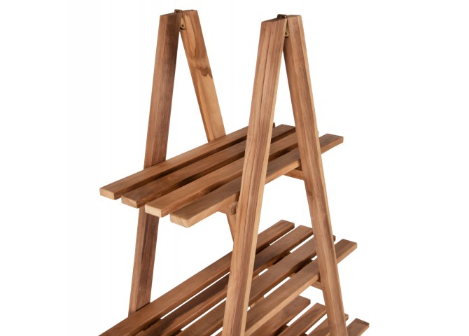 ΒΙΒΛΙΟΘΗΚΗ STAM HM7895 TEAK ΞΥΛΟ ΣΕ ΦΥΣΙΚΟ ΧΡΩΜΑ 120x33x180Y εκ.