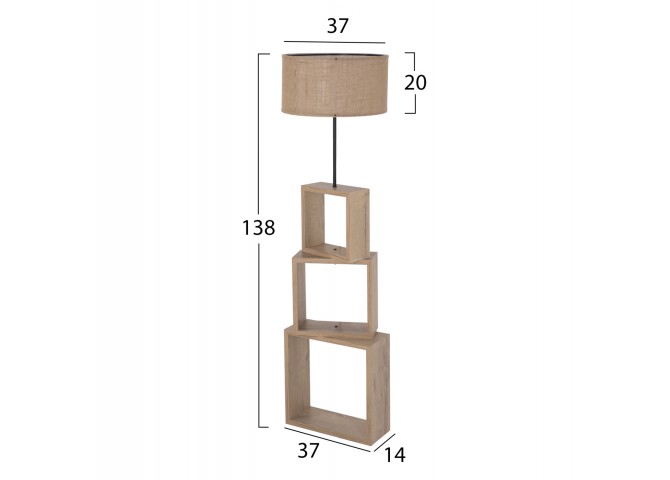 ΦΩΤΙΣΤΙΚΟ ΔΑΠΕΔΟΥ MDF ΣΟΝΑΜΑ-ΜΠΕΖ ΚΑΠΕΛΟ HM7608.03 Φ38x140Υεκ.