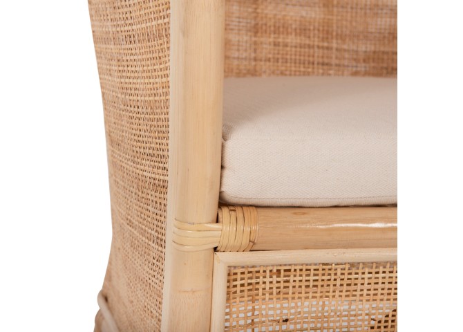 ΠΟΛΥΘΡΟΝΑ APRON HM9818 RATTAN ΠΛΕΚΤΟ ΣΕ ΦΥΣΙΚΟ-ΛΕΥΚΟ ΜΑΞΙΛΑΡΙ 75x70x85Υεκ.