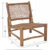 ΚΑΡΕΚΛΑ LONDER HM5986 ΞΥΛΟ TEAK ΣΕ ΦΥΣΙΚΟ ΚΑΙ ΣΥΝΘΕΤΙΚΟ RATTAN 63x77x77Υεκ.