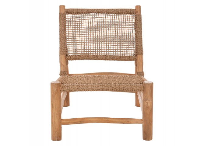 ΚΑΡΕΚΛΑ LONDER HM5986 ΞΥΛΟ TEAK ΣΕ ΦΥΣΙΚΟ ΚΑΙ ΣΥΝΘΕΤΙΚΟ RATTAN 63x77x77Υεκ.