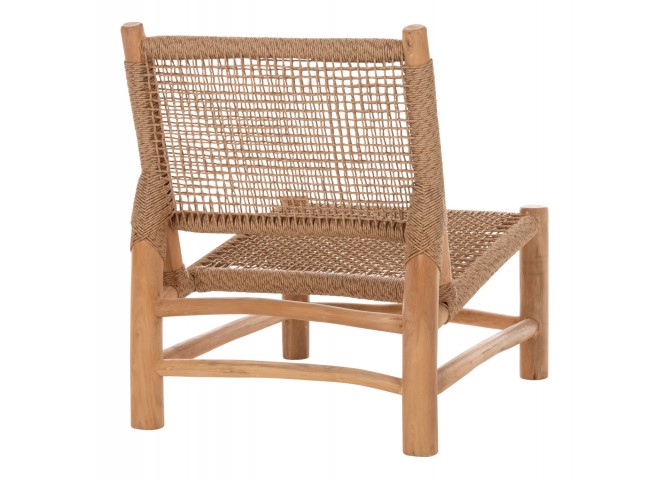 ΚΑΡΕΚΛΑ LONDER HM5986 ΞΥΛΟ TEAK ΣΕ ΦΥΣΙΚΟ ΚΑΙ ΣΥΝΘΕΤΙΚΟ RATTAN 63x77x77Υεκ.