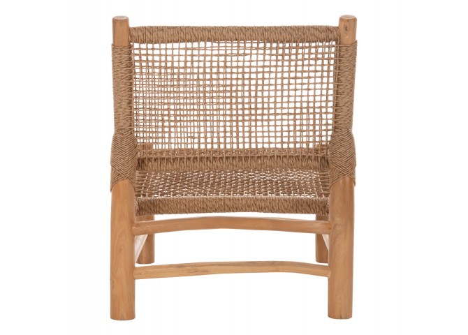 ΚΑΡΕΚΛΑ LONDER HM5986 ΞΥΛΟ TEAK ΣΕ ΦΥΣΙΚΟ ΚΑΙ ΣΥΝΘΕΤΙΚΟ RATTAN 63x77x77Υεκ.