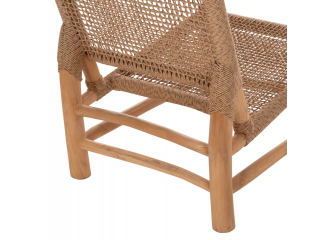 ΚΑΡΕΚΛΑ LONDER HM5986 ΞΥΛΟ TEAK ΣΕ ΦΥΣΙΚΟ ΚΑΙ ΣΥΝΘΕΤΙΚΟ RATTAN 63x77x77Υεκ.