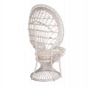 ΠΟΛΥΘΡΟΝΑ ROYAL PEACOCK HM9342.02 RATTAN ΣΕ ΛΕΥΚΟ-ΜΑΞΙΛΑΡΙ ΛΕΥΚΟ 114x72x150Yεκ.