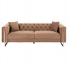 ΚΑΝΑΠΕΣ τ.CHESTERFIELD MOBAR HM3263.03 ΜΠΕΖ ΒΕΛΟΥΔΟ-ΜΕΤΑΛΛΙΚΑ ΠΟΔΙΑ 212x87x68Υεκ