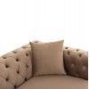 ΚΑΝΑΠΕΣ τ.CHESTERFIELD MOBAR HM3263.03 ΜΠΕΖ ΒΕΛΟΥΔΟ-ΜΕΤΑΛΛΙΚΑ ΠΟΔΙΑ 212x87x68Υεκ