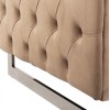 ΚΑΝΑΠΕΣ τ.CHESTERFIELD MOBAR HM3263.03 ΜΠΕΖ ΒΕΛΟΥΔΟ-ΜΕΤΑΛΛΙΚΑ ΠΟΔΙΑ 212x87x68Υεκ