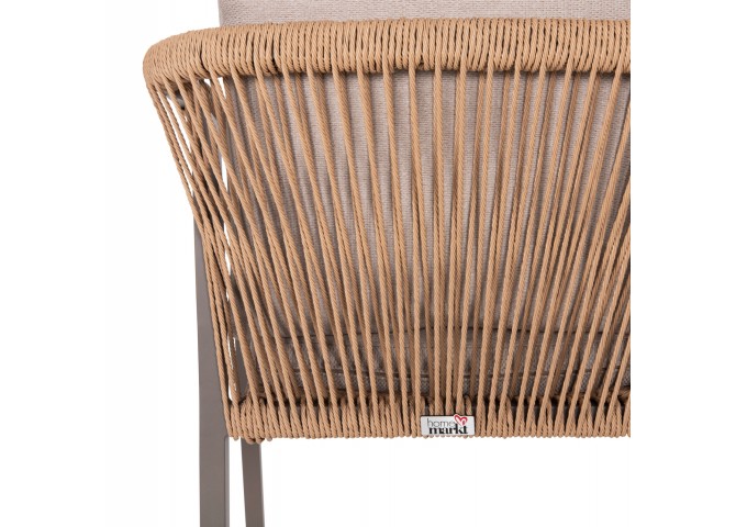 ΠΟΛΥΘΡΟΝΑ MAERLY HM6051.04 ΣΑΜΠΑΝΙ ΑΛΟΥΜΙΝΙΟ-P.E.RATTAN ΦΥΣΙΚΟ-ΜΑΞΙΛΑΡΙΑ ΜΠΕΖ 57x61x75Υ εκ.