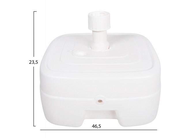 ΠΛΑΣΤΙΚΗ ΒΑΣΗ ΟΜΠΡΕΛΑΣ ΜΕ ΡΟΔΑ SOLBAS HM6113.01 ΛΕΥΚΗ- ΚΟΝΤΑΡΙ 33/50mm 46,5x23,5Υ
