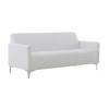 Τριθέσιος καναπές δερμάτινος PU σε λευκό χρώμα 164x71x72 cm