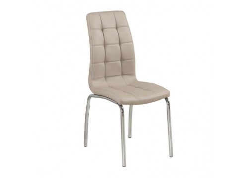 Καρέκλα Χρώμιο/Pu Cappuccino 42x68x96 cm
