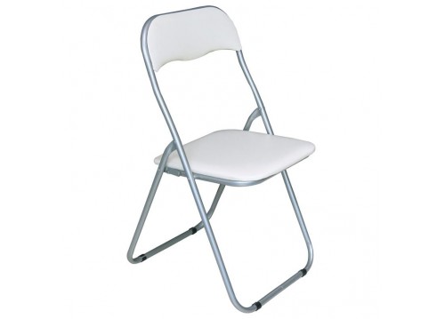Καρέκλα Πτυσ/νη Pvc Άσπρο (Βαφή Γκρι) 44x45x79cm